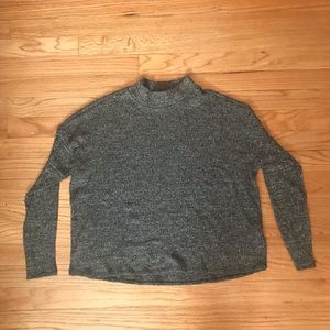 Crop Mock Neck Long Sleeve top